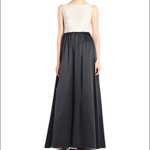 Adrianna Papell Sequin & Satin Dress w/ Pockets